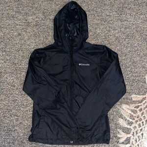 Black Columbia rain jacket windbreaker